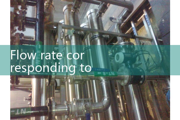 Flow rate corresponding to vortex flowmeter